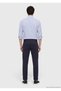 Navy Blue Plain Woven Jogging Fit Casual Cotton Blended Pants - 5