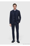 Navy Blue Plain Regular Fit 100% Cashmere Jacket - 3