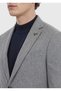 Gray Plain Regular Fit 100% Cashmere Jacket - 4