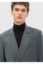 Dark Gray Striped Oversize Fit 100% Wool Suit - 5