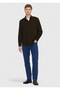 Khaki Plain Long Woven Velvet Casual 100% Cotton Shirt - 2