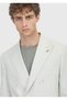 Beige Plain Zeroweight Slim Fit 100% Linen Suit - 4