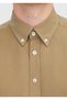 Oil Green Plain Long Woven Casual Shirt - 4