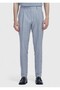 Light Gray Plain Woven Regular Fit Casual 100% Wool Trousers - 2