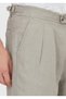 Mink Plain Woven Carrot Fit Casual 100% Linen Bermuda - 4