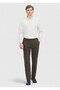 Khaki Straight Woven Jogging Fit Casual Cotton Blended Pants