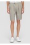 Mink Plain Woven Carrot Fit Casual 100% Linen Bermuda - 2