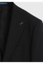 Black Striped Modern Fit Wool Blended Suit - 6