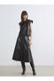 Sparkling Choices from Shining Store Zero Roba Collar Leather Look Blouse - 3