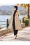 Women's Lined Plus Size Seasonal Buttoned Belt Detail New Season Trench Jeans - 3