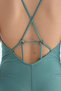 Mint Green Thin Strap Back Detailed Swimsuit - 4
