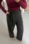 Premium Series Herringbone Pattern Belted Anthracite Trousers - 2