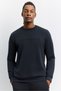 Men's Black Crew Neck Modal Blend Soft Touch Regular Fit Sweatshirt A62Y1200 - 5
