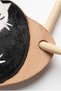 Hairpin, Genuine Leather, Yin-Yang Shaped - Handmade, Craft