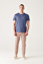 Men's Indigo Crew Neck Soft Touch Basic Regular Fit T-Shirt B001171 - 5