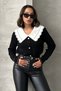 Women's Black Collar Detailed Knitwear Blouse