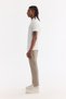 Men's White Non-Curling Polo Collar 100% Cotton Basic Regular Fit T-Shirt B001032 - 5