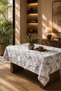 Digital Printed White Marble Tablecloth 130X230 cm