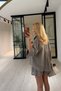 Side Buttoned Brown Striped Shirt / Shorts Set - 5