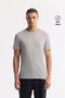 Men's Gray Crew Neck Soft Touch Basic Regular Fit T-Shirt B001171