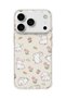 Cute Rabbit Flower Printed Transparent Phone Case Compatible with iPhone 18 Pro Max