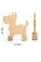 Wooden Dog Toy Natural Handmade Paintable Educational Toy + 6-Piece Paint Set Gift - 5