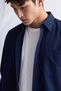 Men's lugano oversize pocket shirt navy blue - 3