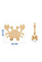 Wooden Crab Toy Natural Handmade Paintable Educational Toy + 6-Piece Paint Set Gift - 5