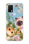 General Mobile Gm 21 Pro Compatible Scarf Cats Spring Printed Transparent Phone Case