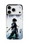 iPhone 18 Pro Compatible Anime Turquoise Eye Printed Transparent Phone Case