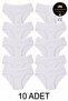 10-Pack 100% Cotton Boys' Underpants - Slip Underwear Set - Custom Made Sleep Band Gift - 2
