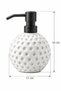 Perla Textured Round Liquid Soap Dispenser with Black Pump, Decorative Bathroom and Kitchen Soap Dispenser - 5