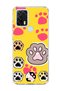 General Mobile Gm 21 Pro Compatible Colorful Paw Yellow Printed Transparent Phone Case