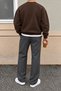 Men's 3 Thread Threaded Regular Fit Crew Neck Basic Sweatshirt - 4