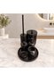 Toros Black Marble Bathroom Set, Toros Black Marble 7-Piece Bathroom Set with Metal Accessories - 2