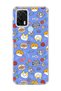 General Mobile Gm 21 Pro Compatible Cat Faces Blue Printed Transparent Phone Case