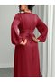 Rochie maxi, vișiniu - 2