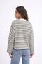 Black and White Striped New York Printed Women's Long Sleeve T-Shirt - 6
