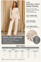 Women's Long Sleeve Patterned Report Fabric Soft Pajama Set – Relaxed Fit Crew Neck Bottom Top Set - 5