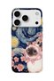 iPhone 18 Pro Max Compatible Starry Night Siamese Cat Printed Transparent Phone Case