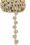 Decorative Ornament Strip, Plastic Stone Strip with a Shiny Crystal Look 1 Meter Gold -Can Be Installed. It Can Be Used in Many Areas Such as Clothing, Accessories, Shoes, Bags, or Home Textiles. - 3