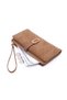 Tan Color New Design Soft Texture Wrist Strap Wallet - 4