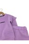 Girl's Winter 3-Yarn Threaded, Fleece-Lined, Rabbit Embroidered Thick Tracksuit Set for Ages 2-3-4-5-6 - 5