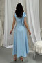 Baby Blue Dress with Shoulder Bow - Baby Blue - 5