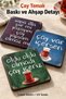 Set of 6 Tea-Related Spiraling Quotes Themed Wooden Coasters Decorative Home, Kitchen, Office Accessory Set - 3