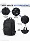 Lightweight Water Resistant School Backpack for Kids and Teens, School Bag, Durable, Unisex, Black/Grey - 2