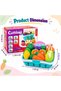 Kids Pretend Play Fruits and Vegetables Cutting Toy Set with Storage Basket, DIY Sliceable Food Playset with Toy Knife, Cutting Board and Food Accessories, Role Play Toy for Boys and Girls Ages 3+ - 5