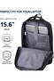 Lightweight Water Resistant School Backpack for Kids and Teens, School Bag, Durable, Unisex, Black/Grey - 3