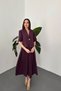 Women's Plum Short Sleeve Jacket Lapel Single Button Flared Midi Skirt Bottom Top Set