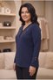 Nergiz Combed Cotton Women's Large Size Long Sleeve Comfortable Fit Blouse - 3